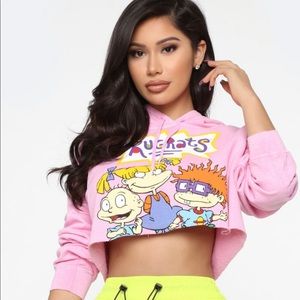 Rugrats pink sweater, crop sweater